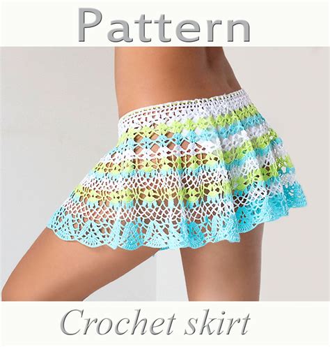 Crochet Beach Skirt Pattern Pdf Crochet Cover Up