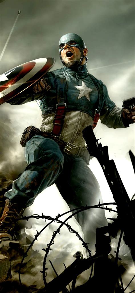 1125x2436 Captain America The First Avenger Artwork Iphone Xs Iphone 10 Iphone X Hd 4k