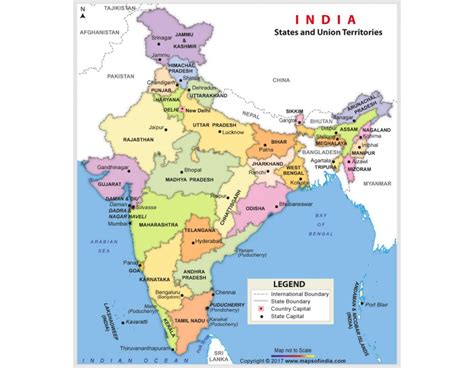 Buy Political Map of India