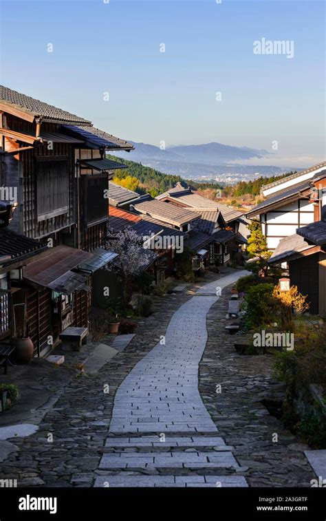 Historic Village On Nakasendo Street Traditional Houses Magome Juku