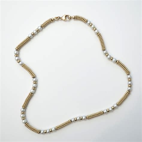 14k Gold And Pearl Necklace