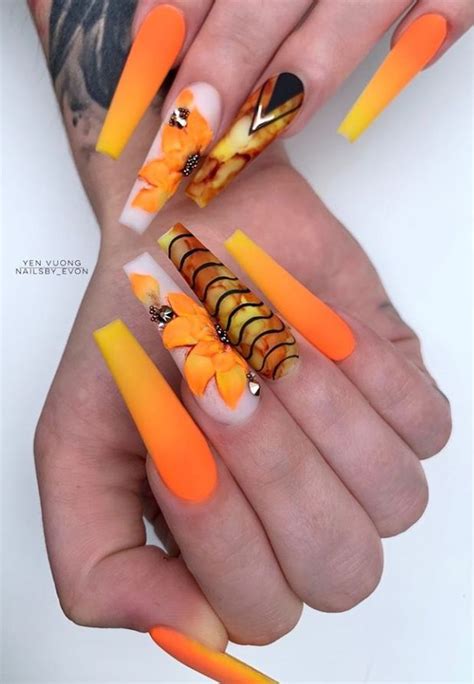 54 Awesome Acrylic Coffin Nails Design Ideas For Fall Page 44 Of 54