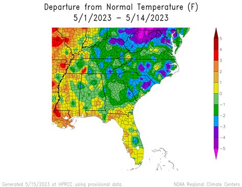 May 2023 So Far Cooler And Drier Than Normal In Most Areas Besides