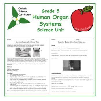 Grade 5 Human Organ Systems Unit Ontario Science Curriculum GOOGLE SLIDES