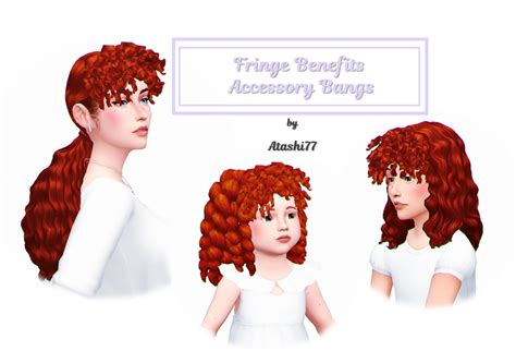 Fringe Benefits Accessory Bangs Sims Hair Sims Sims 4 Characters