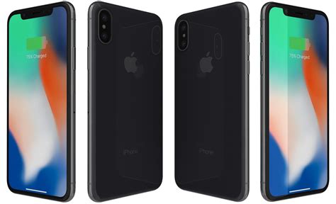 Apple Iphone X Gris Espacial Y Plateado Modelo D Ds Blend