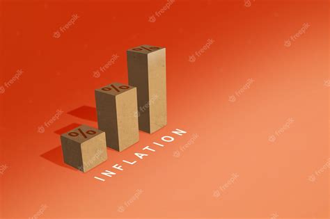 Premium Photo | Increased interest rate graph with inflation sign