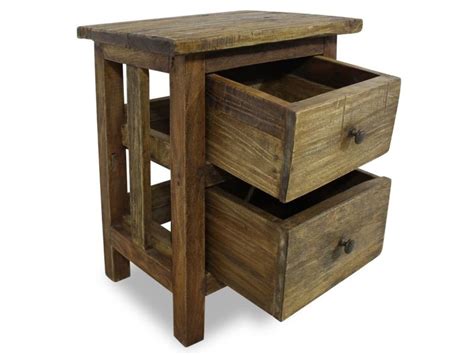 Vidaxl table de chevet bois de récupération massif 40 x 30 x 51 cm