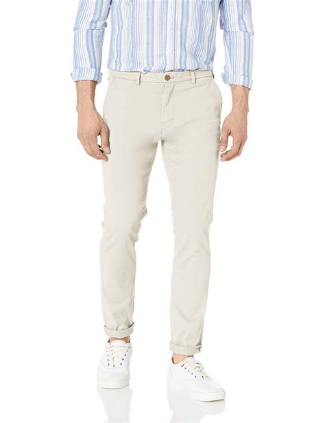 Izod Saltwater Stretch Flat Front Slim Fit Chino Pant In Stone Natural