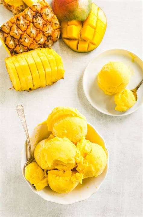 Dairy Free Tropical Sherbet (No Churn) - Robust Recipes