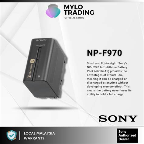 Sony NP F970 L Series Info Lithium Battery Pack 6300mAh Shopee Malaysia