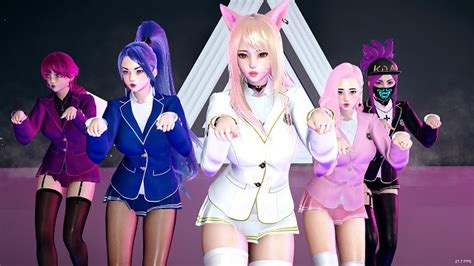 Mmd Stayc Ran U Ahri Akali Kaisa Evelynn Seraphine Hot Kpop Dance