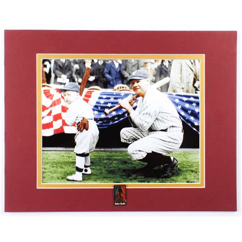 Babe Ruth Yankees X Custom Matted Display With Th Anniversary