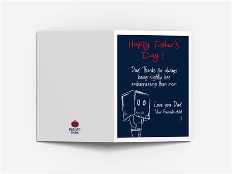 Funny Happy Fathers Day Printable Greeting Card T For Dad Instant