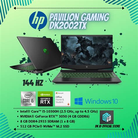 Jual HP Pavilion Gaming 15 Dk2002TX I5 11300H RTX3050 8GB 512GBSSD