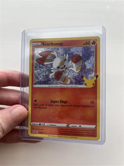 Scorbunny 16 25 Holo 2021 Pokemon McDonald S 25th Anniversary NM EBay