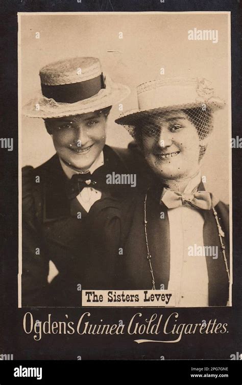 Portrait Of Actresses The Sisters Levey Vintage Cigarette Card