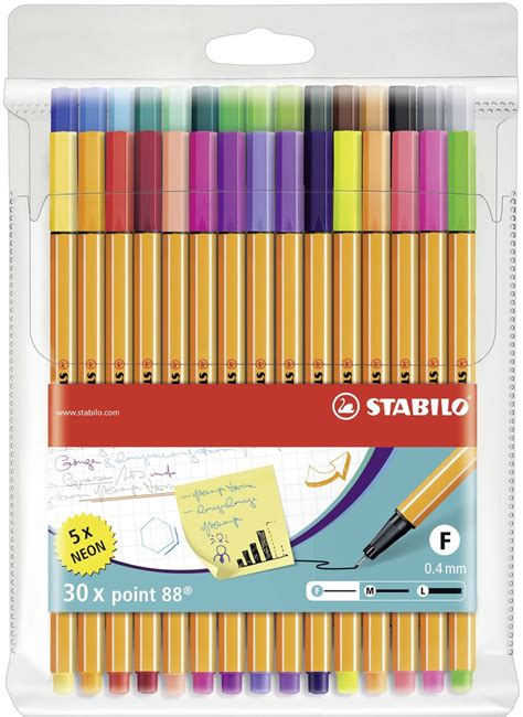 Fineliner Stabilo Point Er Pack Mit Verschiedenen Farben