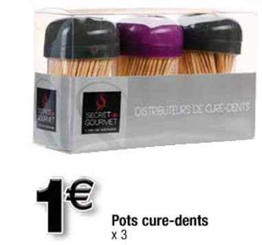 Promo Pots Cure Dents Chez Cora ICatalogue Fr