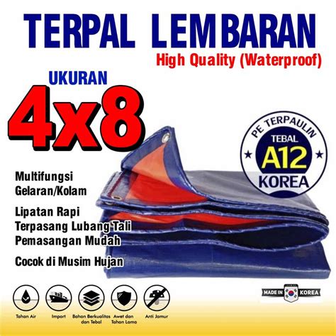 Jual Terpal Ukuran 4x8 Meter A12 Lembaran Berkualitas Terpal Plastik