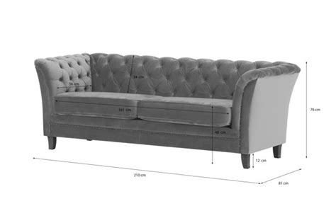 Mercer41 Roxy 3 Seater Chesterfield Sofa Uk