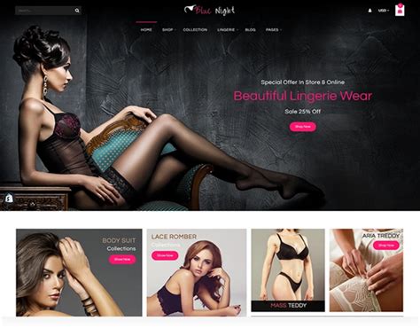 Sweet And Sexy Lingerie And Swimwear Shopify Themes