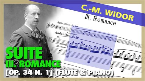 Charles Marie Widor Suite Op N Iii Romance Flute Piano