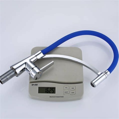 Luxury Black And Bule Finish Kitchen Sink Faucet Deck Mount Pull Out Dual Sprayer Nozzle Hot