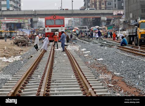 Dhaka Bangladesh March Km Railway Line Is Being