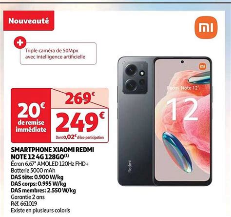 Promo Smartphone Xiaomi Redmi Note G Go Chez Auchan Icatalogue Fr