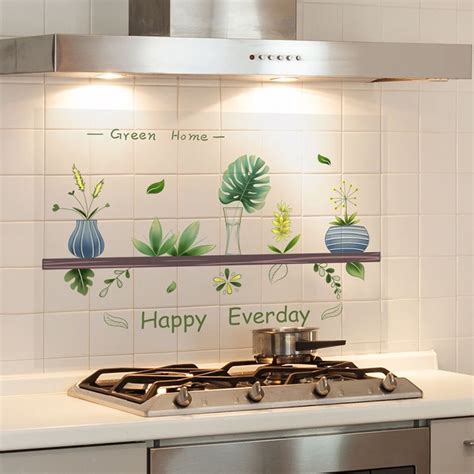 Tấm dán bếp Chống dầu mỡ Nhựa PVC trong suốt in họa tiết Happy Everday ...