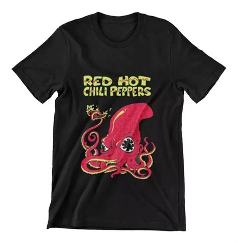 Polera Unisex Red Hot Chili Peppers Pulpo Rhcp Estampado Cuotas Sin Inter S