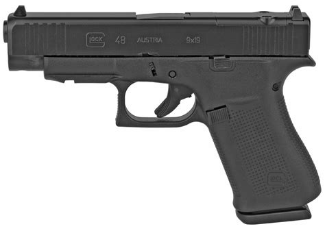 Glock 48 Mos Black 9mm Pistol Pa4850201frmos