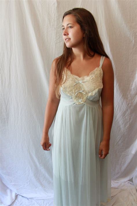 Vintage Lace Nightgown My Gotham Lingerie Sheer Nighty