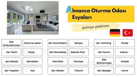 Almanca Oturma Odası Eşyaları Almanca A1 Dersleri