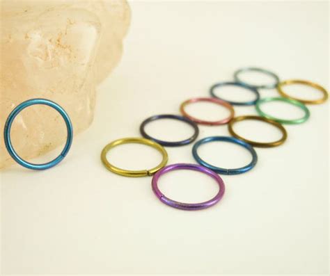 Colorful Niobium Hypo Allergenic Earring Hoops Gauge Mm Id You