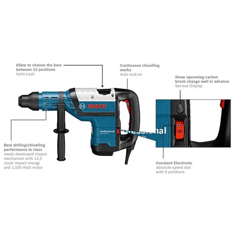 Bosch Rotary Hammer Gbh8 45d Sds Max Concrete Drill