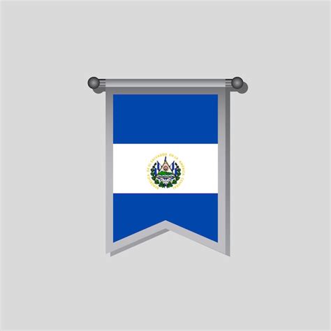 Ilustração Do Modelo De Bandeira De El Salvador Vetor Premium