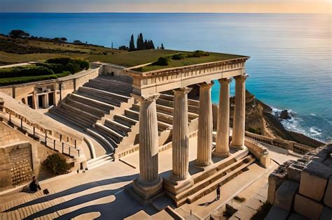 El Templo De Apolo Se Encuentra En La Costa De Atenas Foto Premium