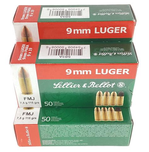 Lot 200 Rds Of 9mm Luger By Sellier Bellot