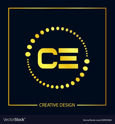 Initial Letter Ce Logo Template Design Royalty Free Vector