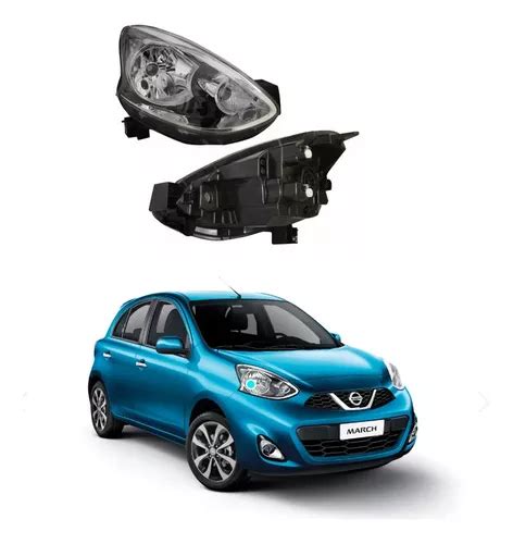 Faro Nissan March Derecho Cromado Copiloto Env O Gratis