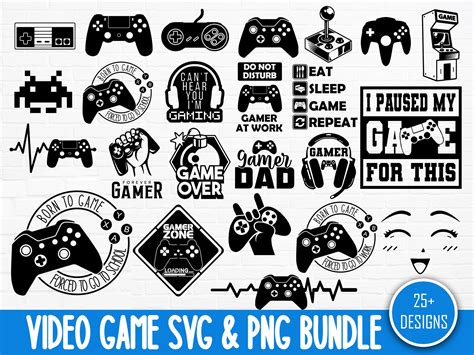 Gamer Svg Bundle Video Game Svg Bundle Gaming Svg Funny Etsy