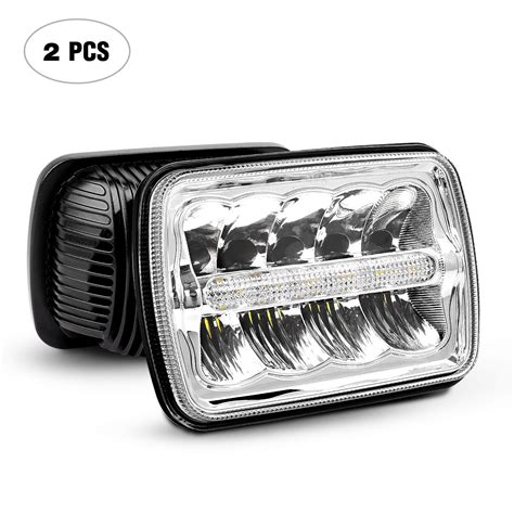 Led Headlights Nilight 7x6 Rectangle Led Headlights 2pcs 45w Hilo Beam