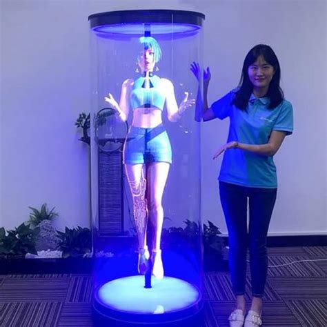 3D Holographic Fan Display Three-piece Hologram Fan Projector for Ads ...