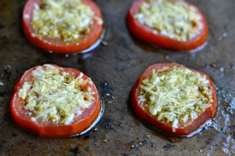 Parmesan Pesto Roasted Tomatoes To Simply Inspire