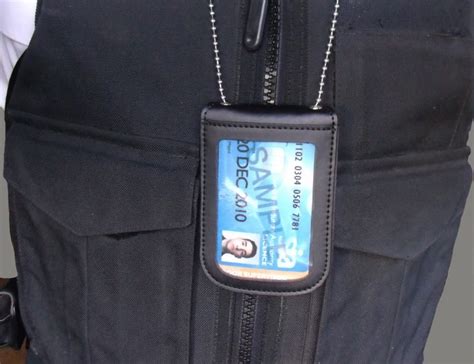 Sia Licence Card Red Neck Holder And Wallet With Security Badge