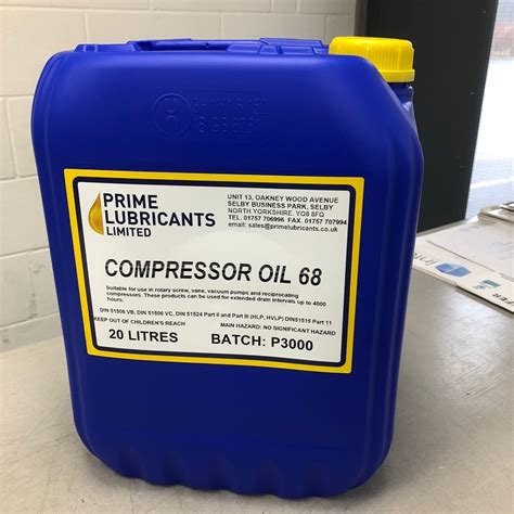 Prime Compressor Oil 68 20 Litre