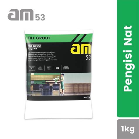 Jual AM 53 Tile Grout 1 Kg Pengisi Nat Keramik Berwarna Putih Hitam