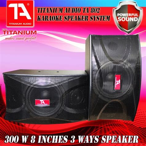 Titanium Audio TA 802 Karaoke Speaker System 300w 8 Inch 3 Way